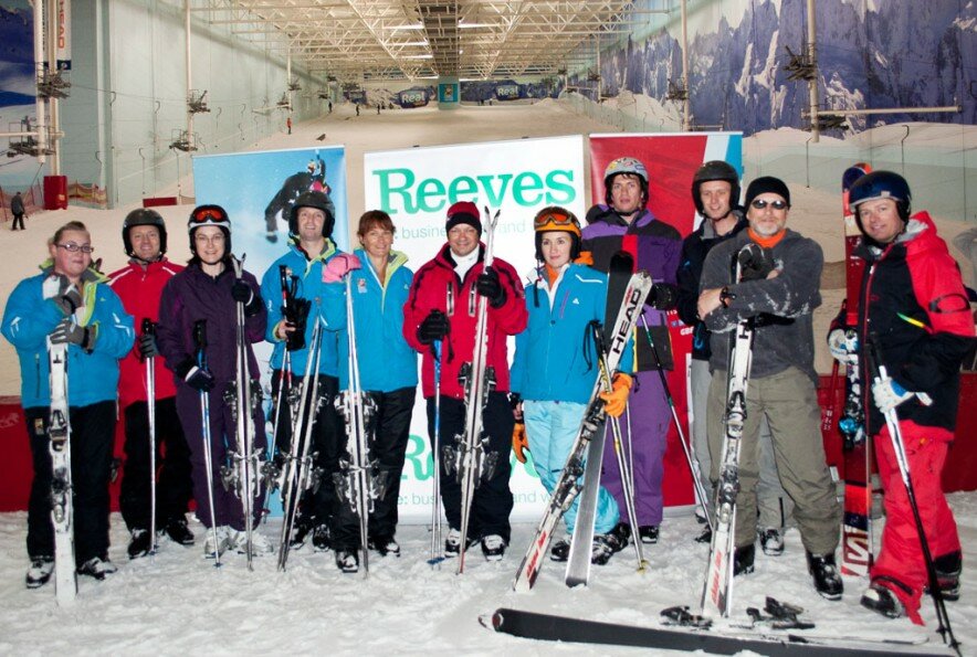 The team behind the team - Reeves partners and staff with GBFreeski Head Coach Pat Sharples